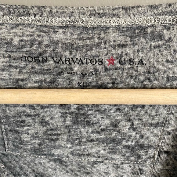 John Varvatos USA Mens Grey Heather Paperthin Short Sleeve Shirt Size XL - Picture 3 of 6